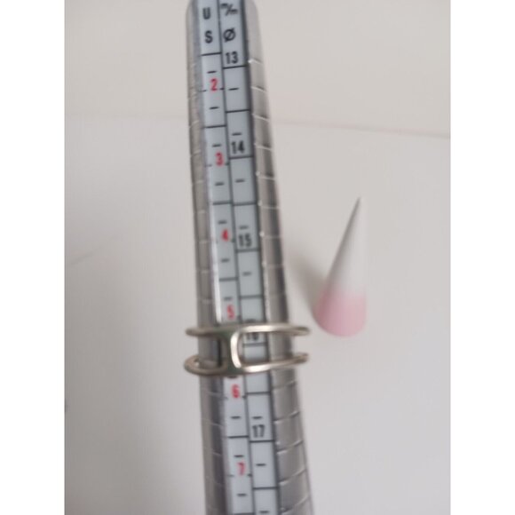 Vintage CHAM CN 925 P Double Band Ring Size 5.5 - Picture 3 of 7